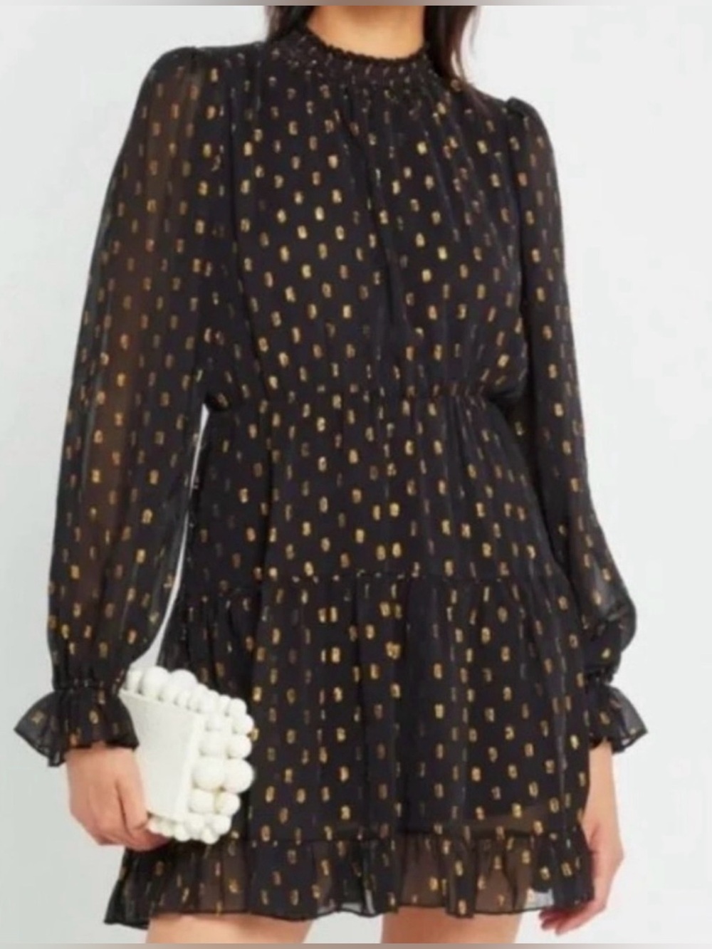 O.P.T Lluvia Smock Mock Neck Dress
